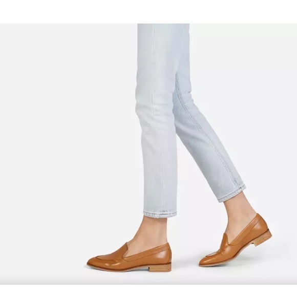 Everlane The Modern Leather Loafers Camel Tan brown 9 women Made In Italy - Picture 12 of 12